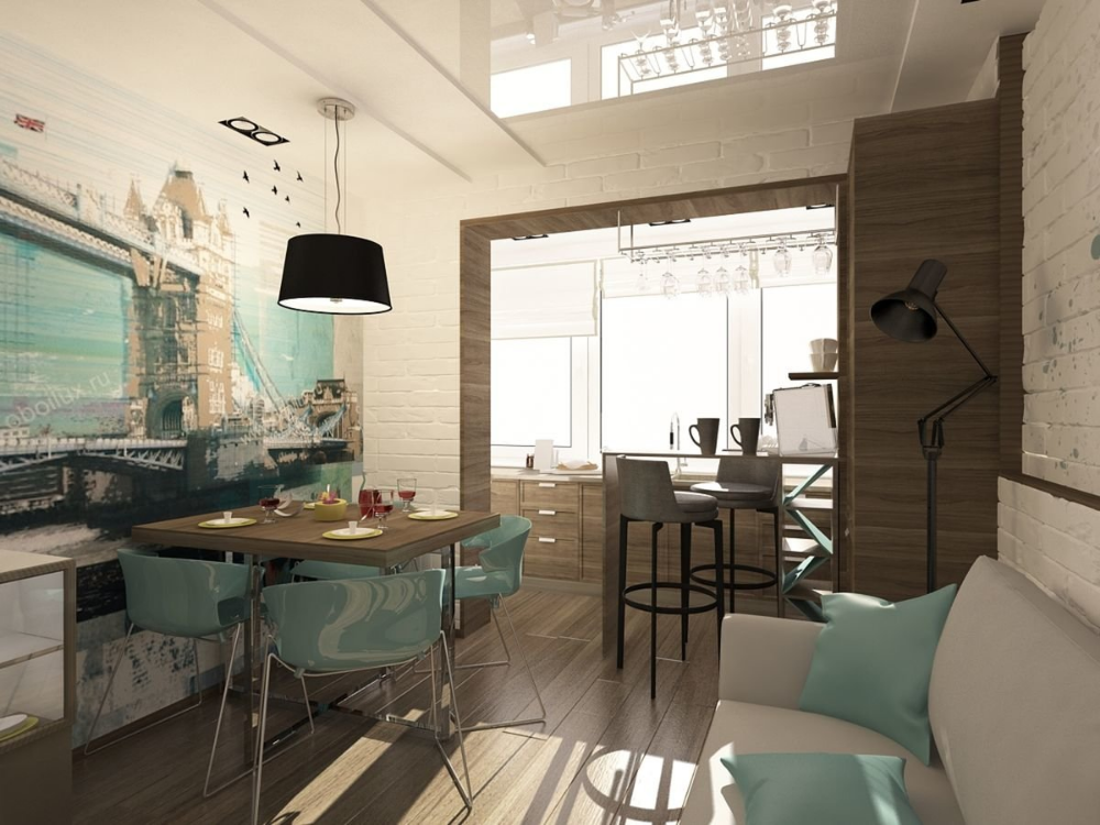 Кухня студия с балконом фото Кухня на балконе: особенности и интересные примеры Conference room table, Home, 