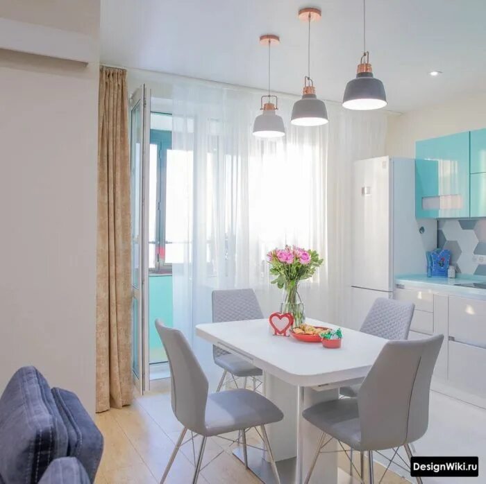 Кухня студия с балконом фото Шторы на Кухню с Балконной дверью - 123 фото (современный дизайн) Интерьер, Диза