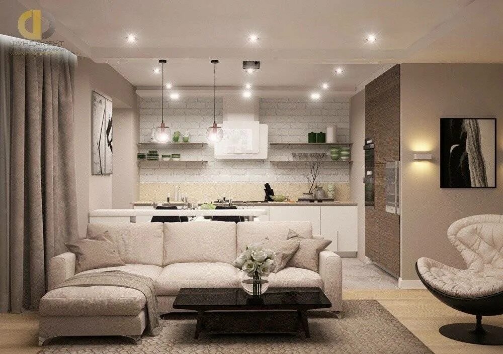 Кухня студия с гостиной дизайн Дизайн кухни-гостиной фото современные идеи: совмещенный интерьер, стиль и плани