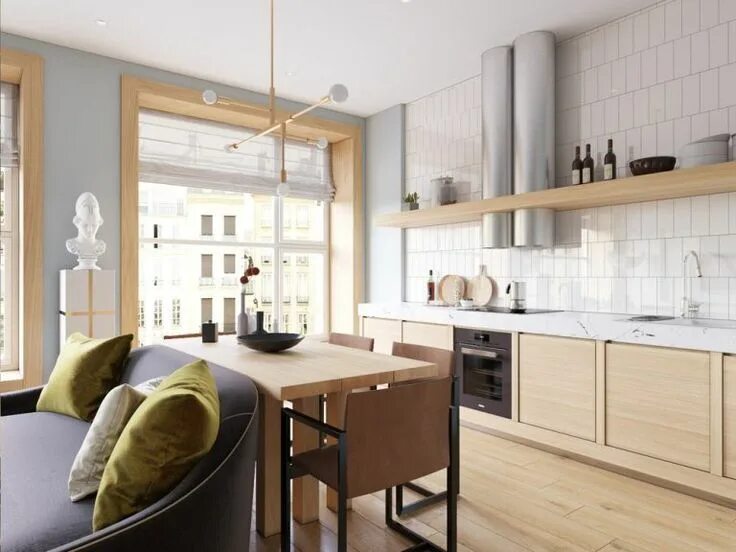 Кухня студия с окном фото 5 Beautiful Studio Apartments Contemporary kitchen interior, Contemporary kitche