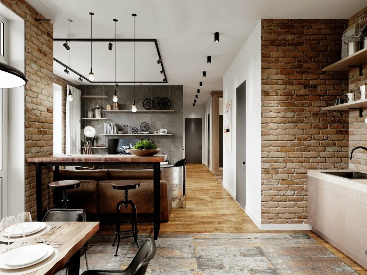 Кухня студия стиль лофт Стильные студии в стиле лофт: советы дизайнеров Мебель 169 - о дизайне и ремонте