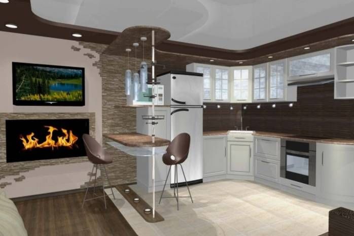 Кухня студия в доме дизайн фото кухня студия - Google Search Дизайн, Дизайн дома, Квартира