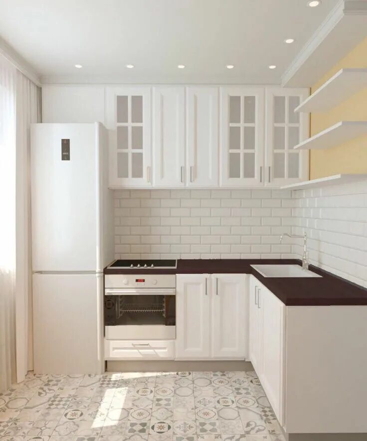 Кухня светлая маленькая фото реальные Пин от пользователя Алеся на доске Дом (2020) Планы кухни, Небольшое перемоделир