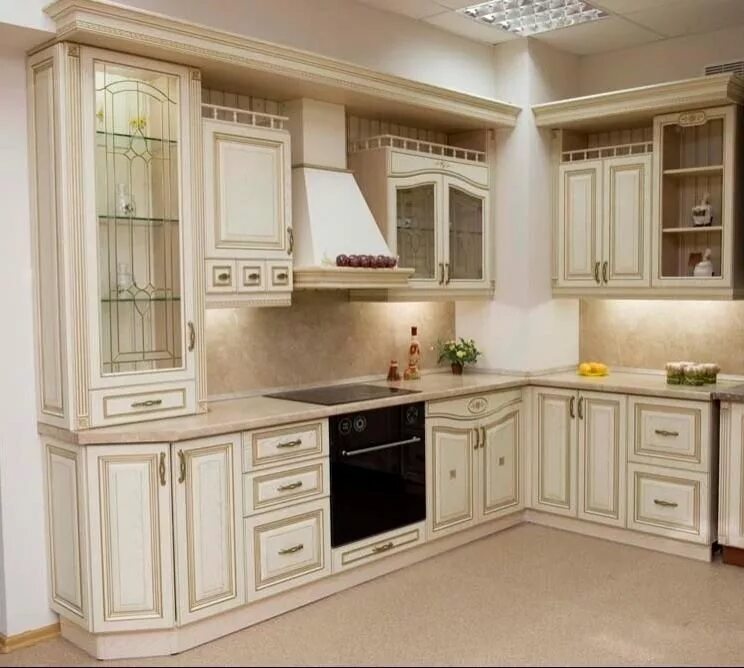 Кухня светлая мебель фото Купить Кухня Патина № 2