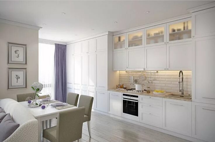 Кухня светлая современная фото в интерьере ⚜ ️Давайте выберем лучшую из 10 ❓ Десять уютных белых кухонек. Листайте карусель 
