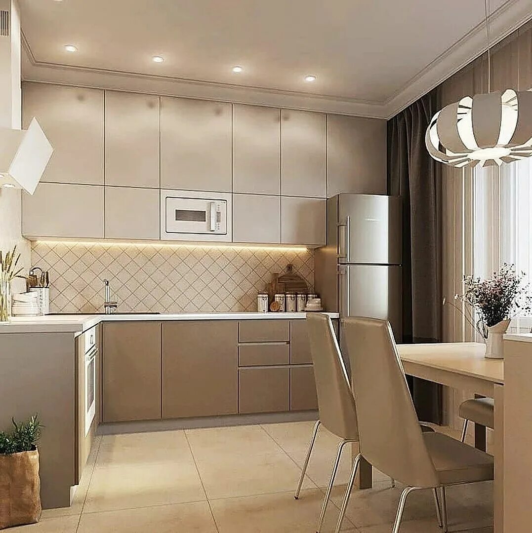 Кухня светло бежевая фото Светлая кухня: 35 идей с фото дизайна кухни в светлых тонах