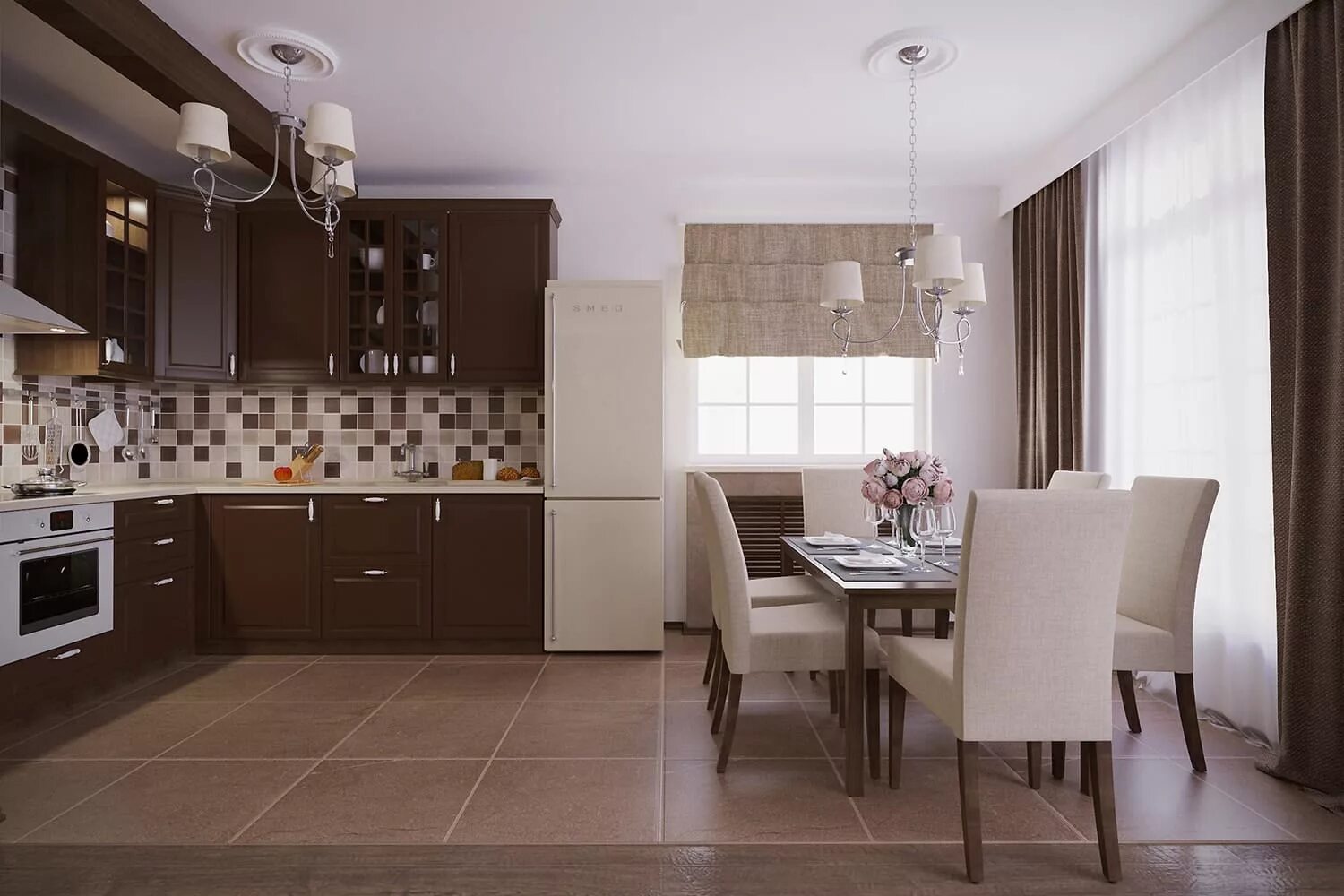 Кухня светло коричневого цвета в интерьере Кухни кофейного цвета (84 фото): кухонный гарнитур цвета кофе, мокко и других то