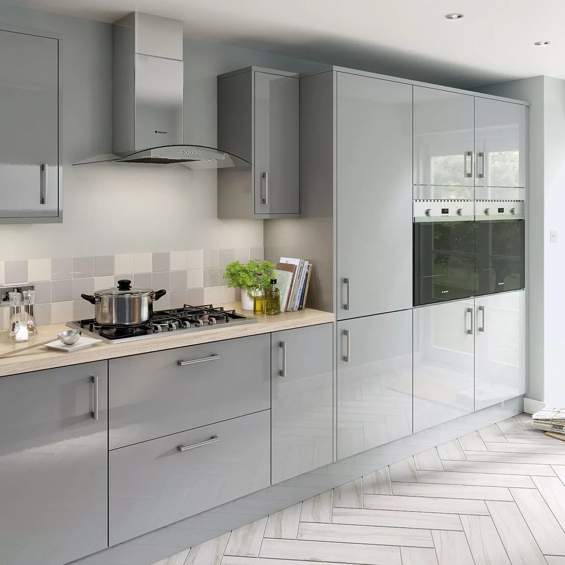 Кухня светло серого цвета фото Homebase UK New kitchen interior, Kitchen modular, Kitchen decor