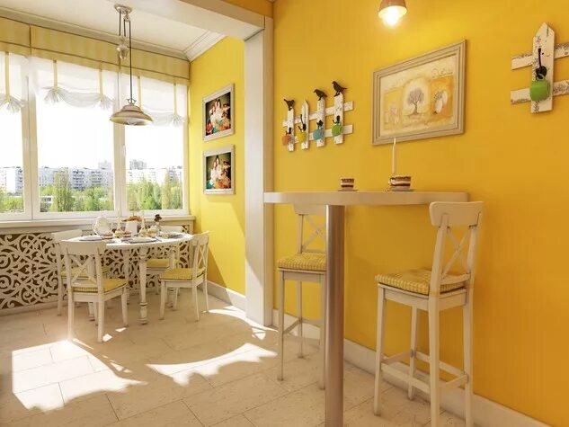 Кухня светло желтые стены в интерьере Проект: Кухня в стиле Прованс, автор Алена Ливиненко на Vivbo.ru