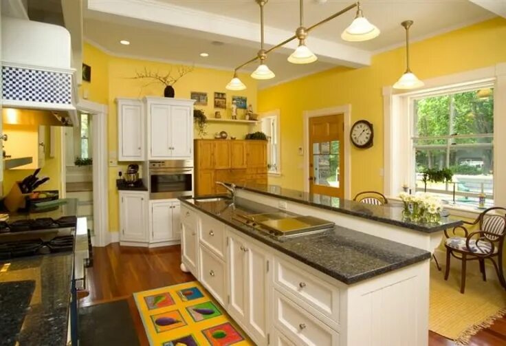 Кухня светло желтые стены в интерьере Yellow kitchen Yellow kitchen walls, Kitchen color yellow, Beautiful kitchens