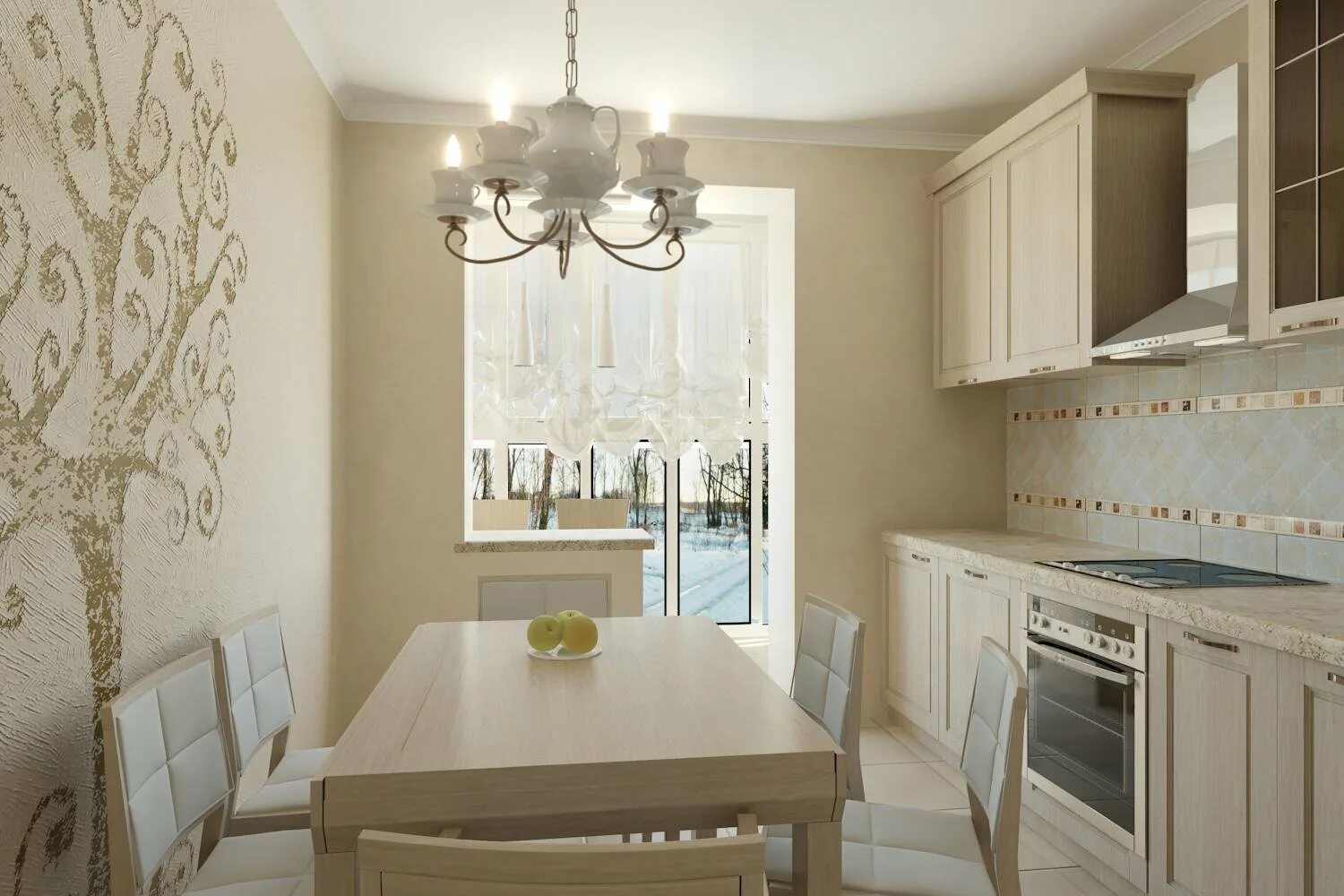 Кухня светлые обои фото Светлые обои на кухню фото - DelaDom.ru