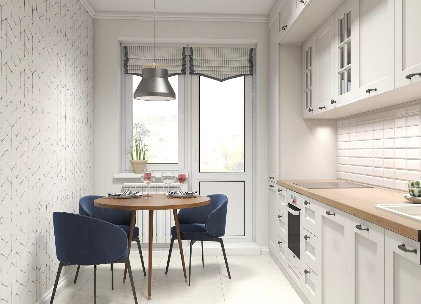 Кухня светлые обои фото Интерьер кухня в светлых тонах - Фрилансер Дарья Пискарева danechka11 - Портфоли