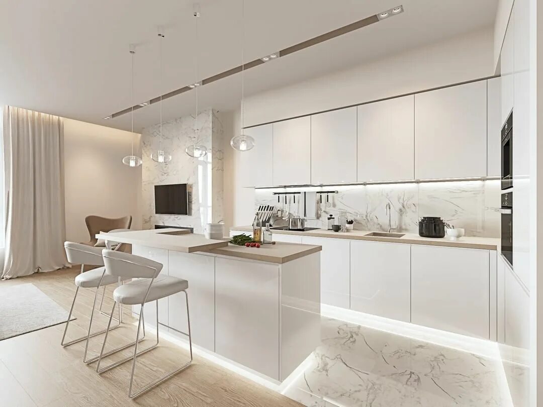 Кухня светлые тона современный дизайн интерьера Pin on Kuhinja