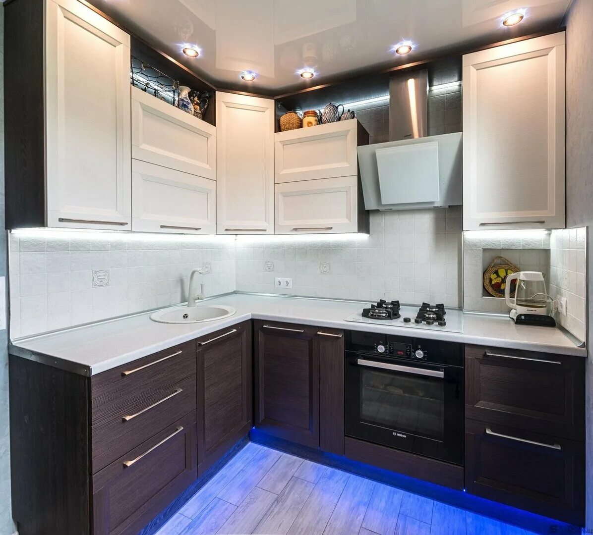 Кухня светлый верх темный низ в интерьере Дизайн-проект кухни Наталья Пономарева Дзен