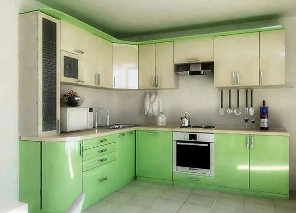 Кухня светлый зеленый фото #Кухни #Мебель #Шкафы #Купе Руслан Седаков ВКонтакте
