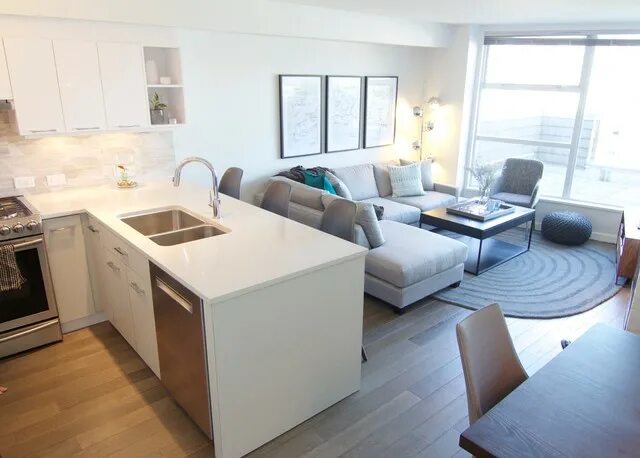 Кухня свободной планировки Westside Condo Living