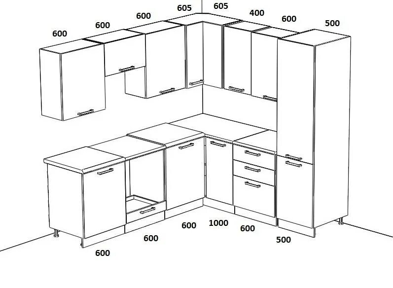Кухня своими руками чертежи и схемы Кухня угловая 2100х1600 чертежи - Дом Мебели.ру