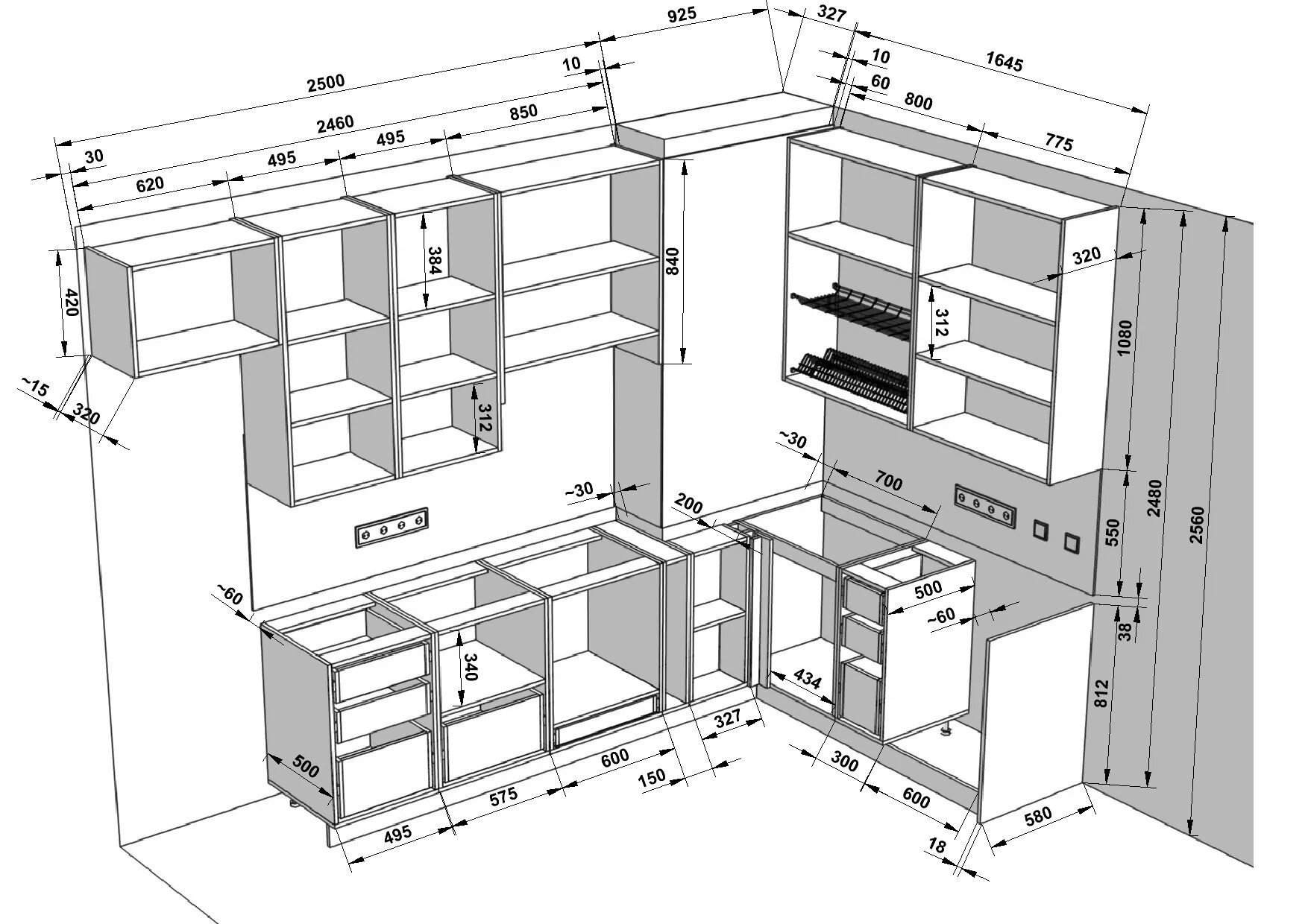 Кухня своими руками чертежи и схемы фото Кухонный гарнитур своими руками: компоновка, конструирование и сборка