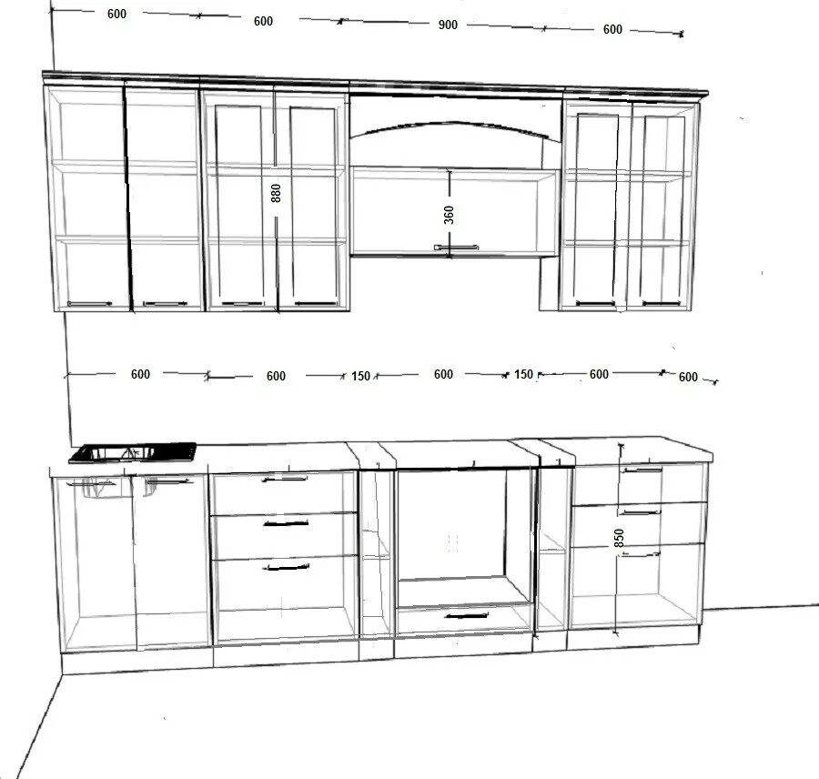 Кухня своими руками чертежи и схемы фото Массив Биянко РоялВуд Прованс 2700. Купить в Екатеринбурге - Мебельный центр "Ку