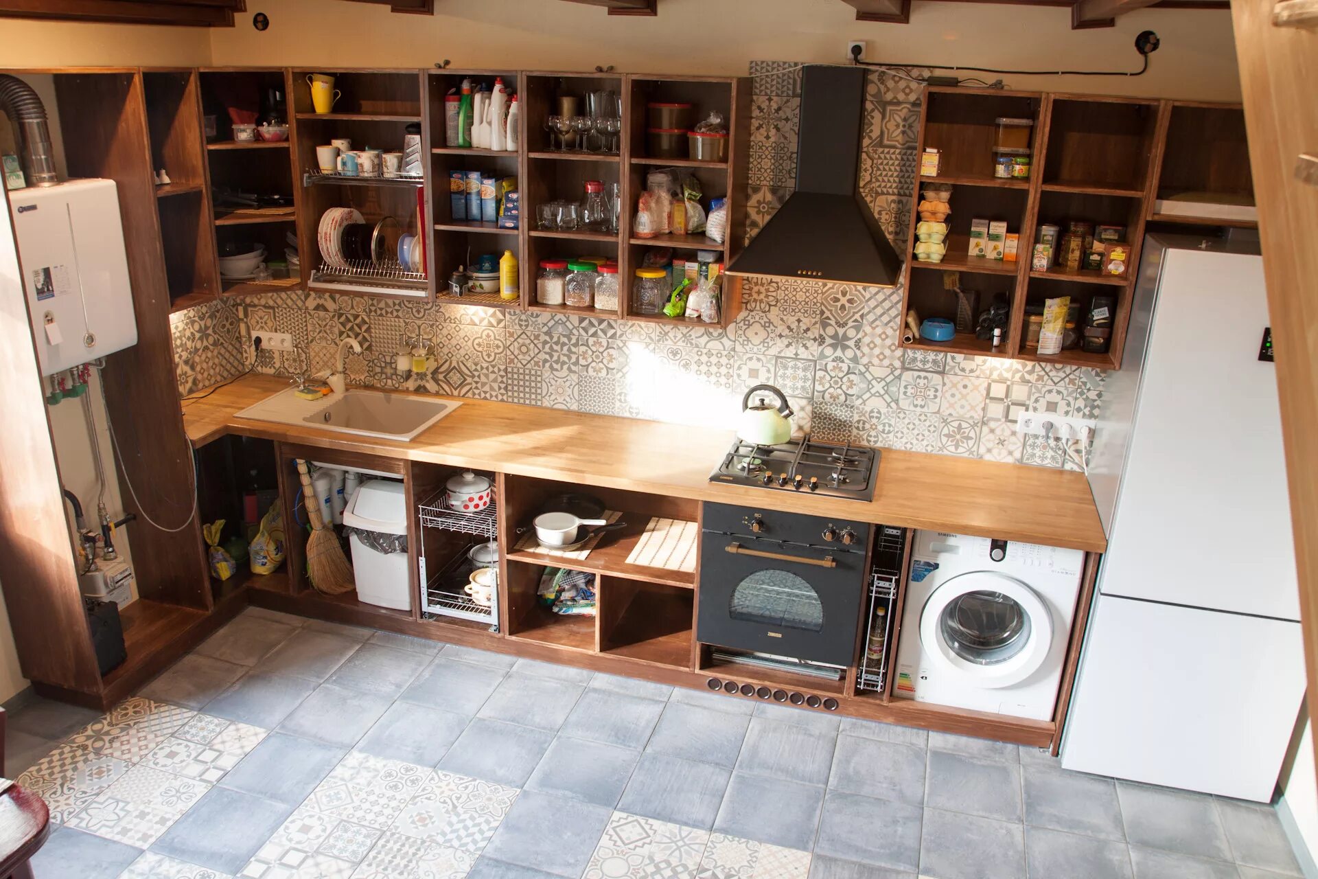 Кухня своими руками фото Кухня из дерева. Фартук. Изготовление верхних шкафчиков. - DRIVE2