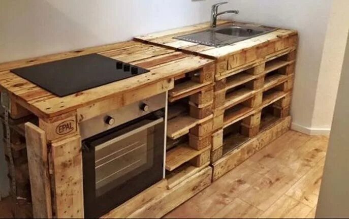 Кухня своими руками фото Pin auf Palettenmöbel