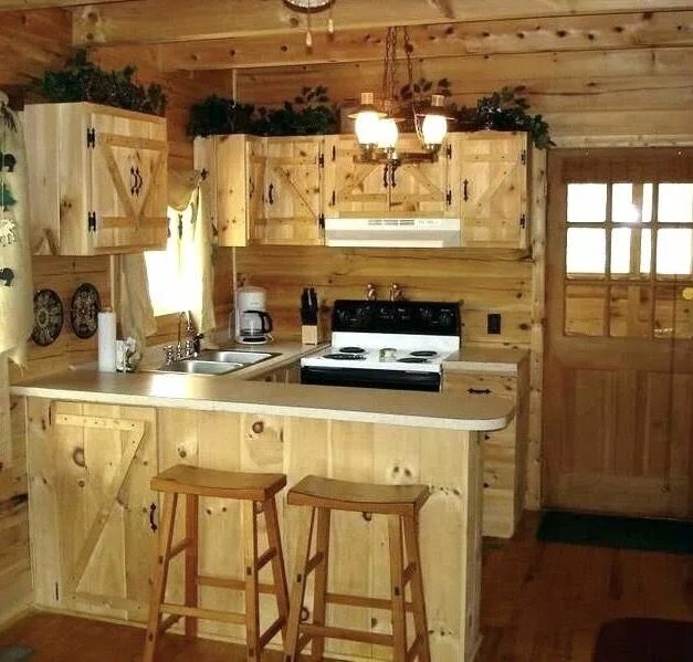 Кухня своими руками фото дизайн Pin on Home ideas Rustic cabin kitchens, Tiny house kitchen, Rustic kitchen desi
