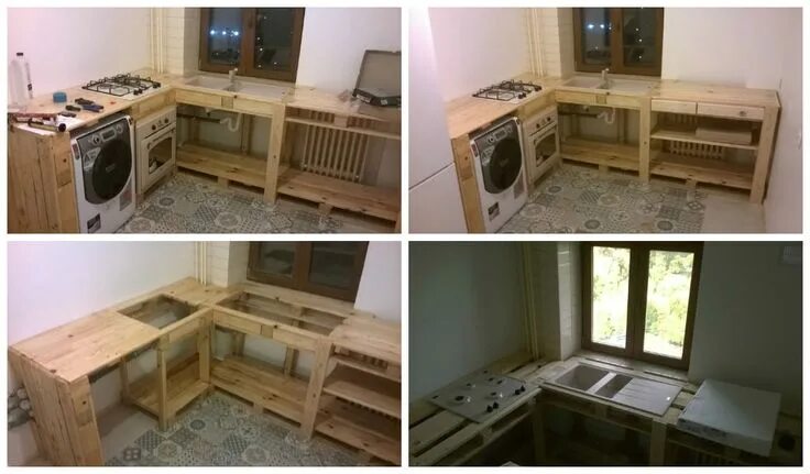 Кухня своими руками фото варианты Pallets As Kitchen Furniture * 1001 Pallets Pallet home decor, Pallet kitchen, W