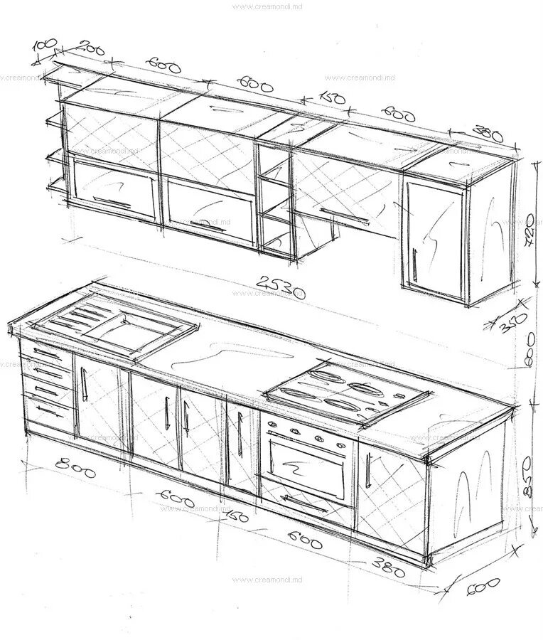 Кухня своими руками схемы Эскизы