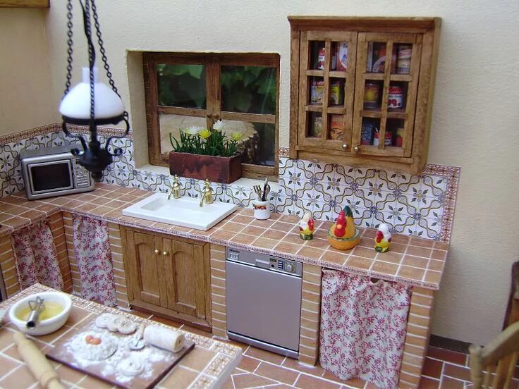 Кухня своими руками в квартире фото cucina-muratura-idea-stile-provenzale Rustic kitchen cabinets, Rustic kitchen, K