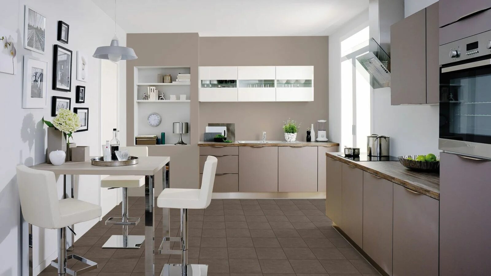 Кухня тауп в интерьере Résultat de recherche d'images pour "couleur qui va avec carrelage beige foncé a