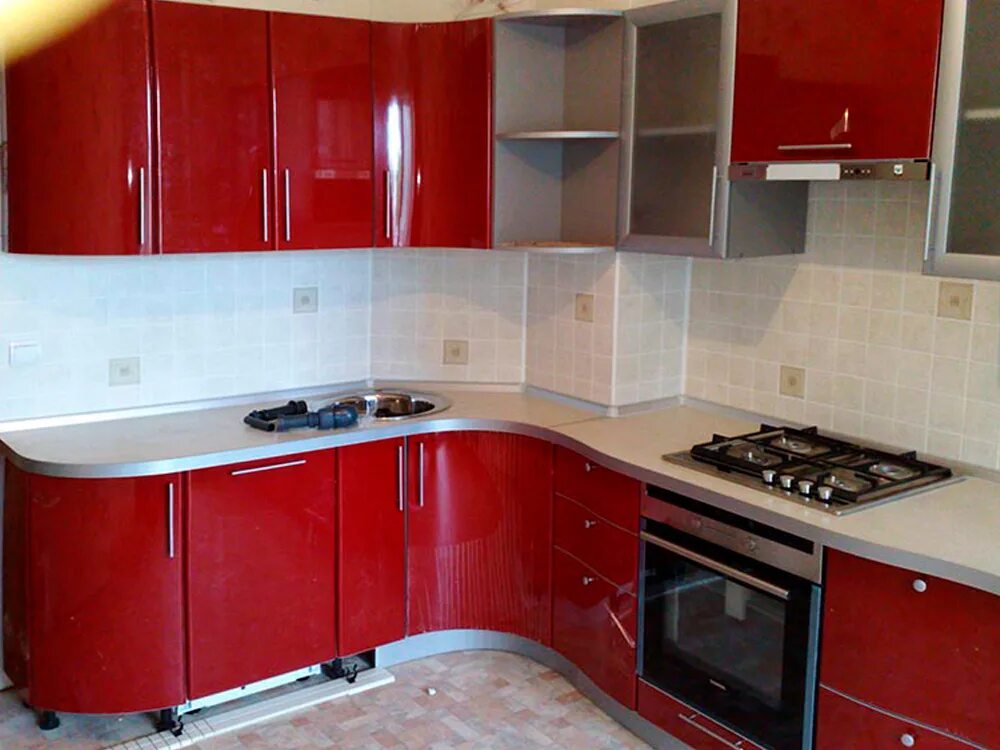 Кухня цена фото тула Кухня ПВХ-027 на заказ по цене от 102900 ₽ в Москве - "Пластик Кухни"