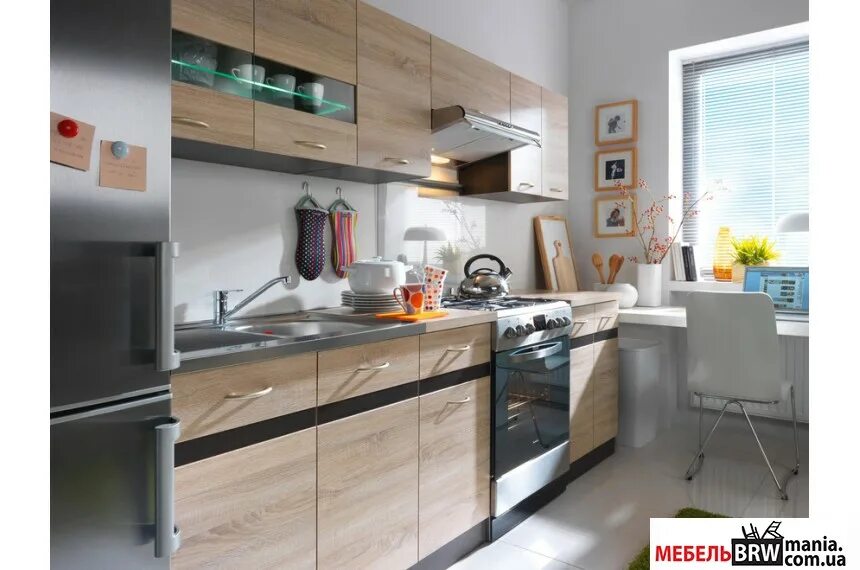 Кухня цвет дуб в интерьере Тумба Junona Line D2D/80/82 дуб сонома BRW купить, лучшая цена - BRWmania