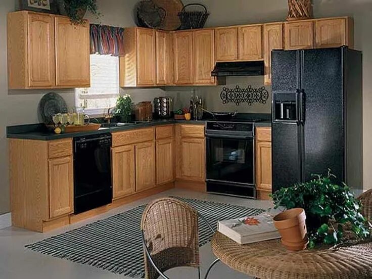 Кухня цвет дуб в интерьере Kitchen Paint Colors With Oak Cabinets Fortikur Kitchen wall colors, Kitchen col