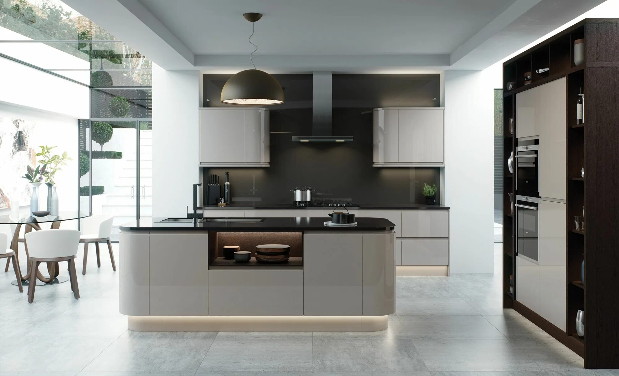 Кухня цвет кашемир в интерьере Modern Contemporary Strada Gloss Cashmere Kitchen Modern kitchen design, Handlel