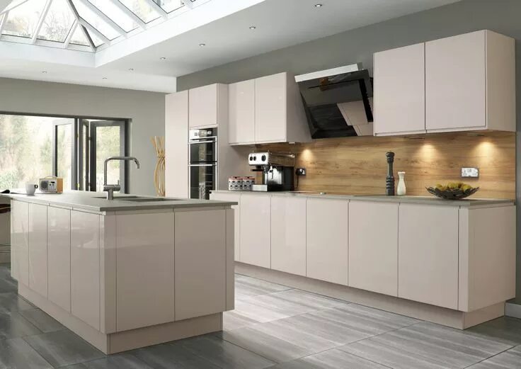 Кухня цвет кашемир в интерьере Modern kitchen design, Beige kitchen, Kitchen