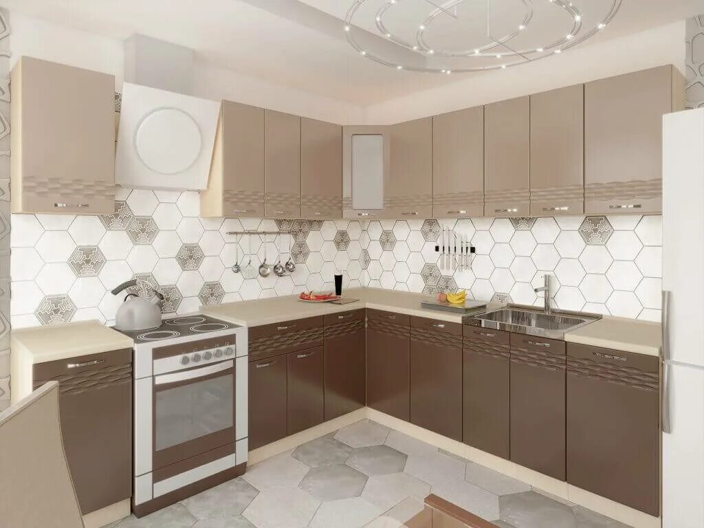 Кухня цвет кофе с молоком фото Кухня цвета кофе с молоком Медея Корпусная и кухонная мебель на заказ по низким 