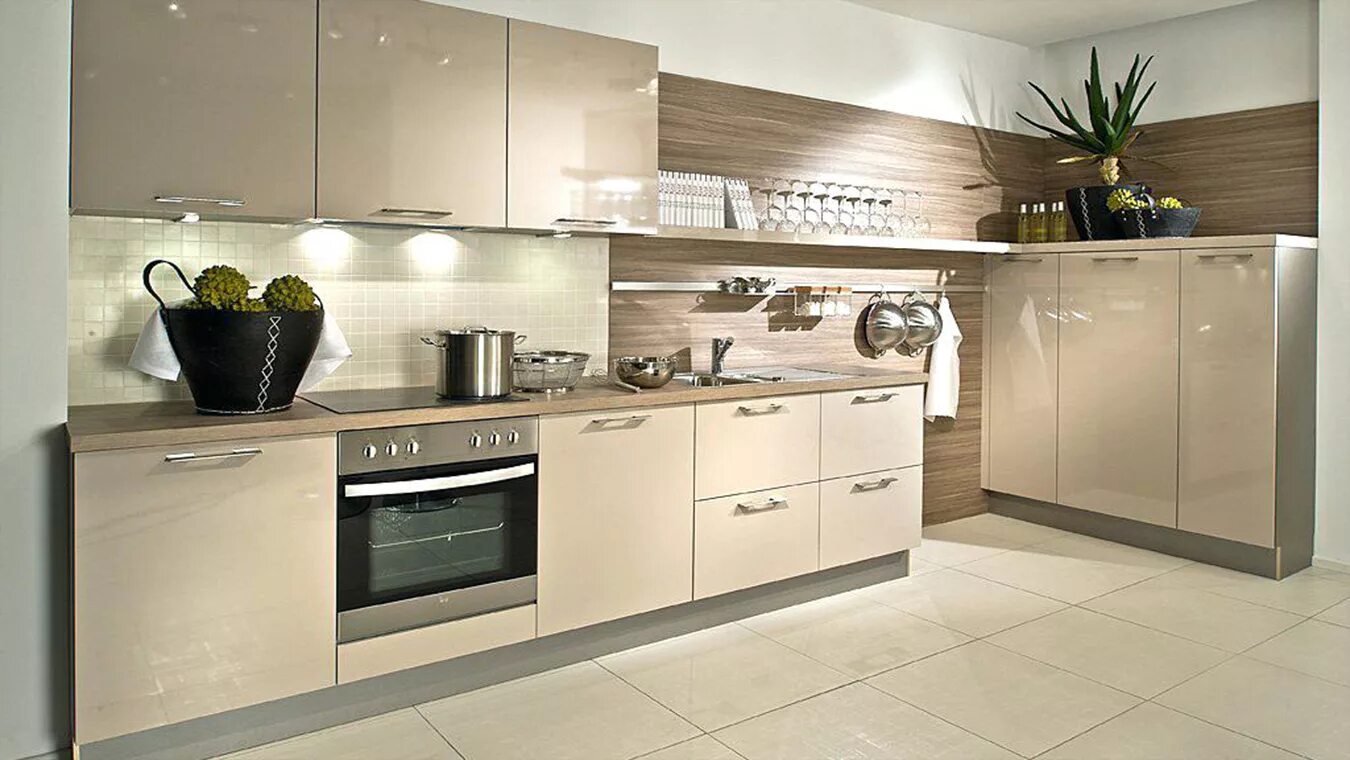 Кухня цвет латте матовый в интерьере фото Кухня "Алвик 15" по низкой цене в Москве и Московской области