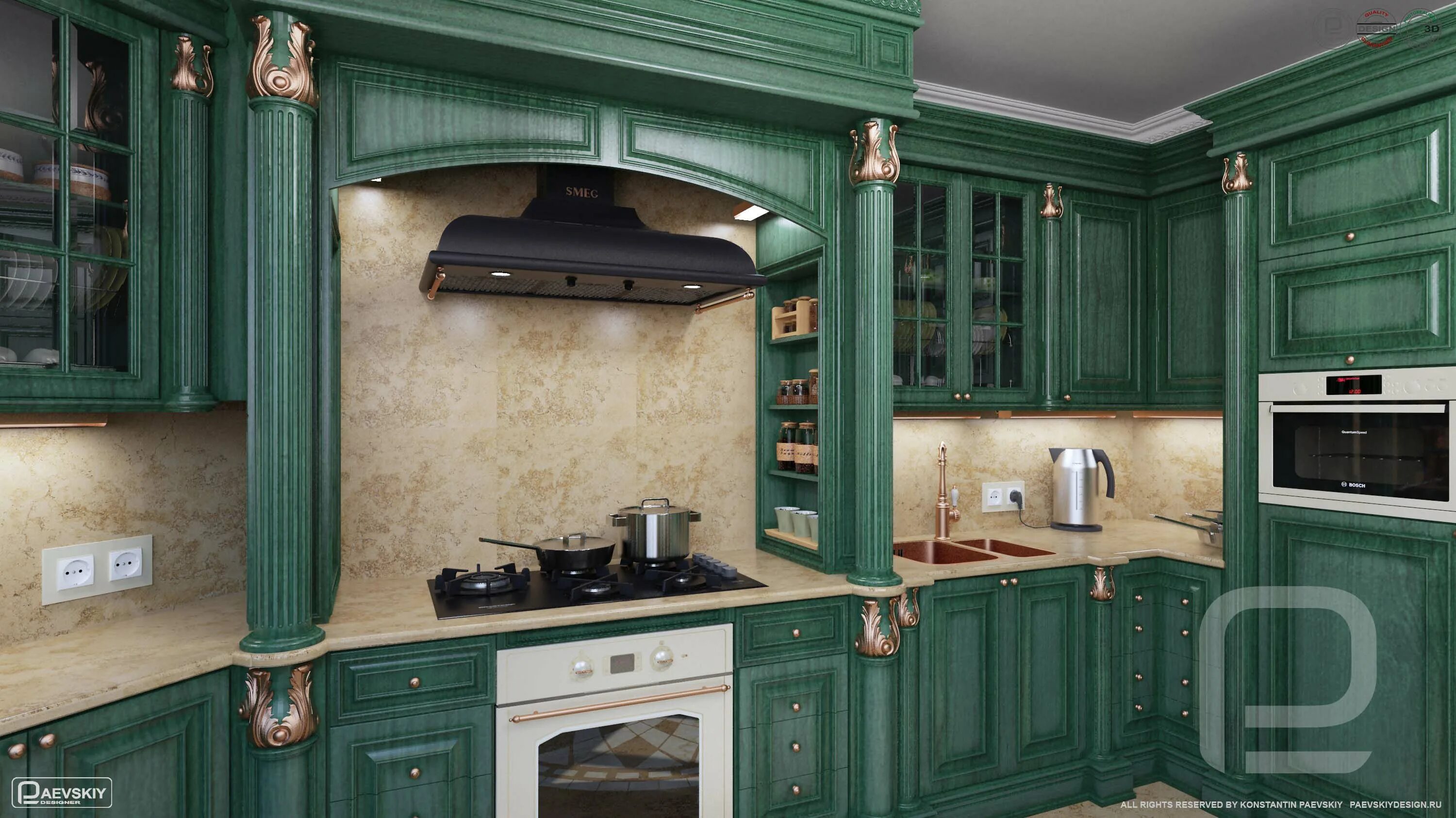 Кухня цвет малахит фото в интерьере Кухня малахитового цвета (82 фото) " НА ДАЧЕ ФОТО