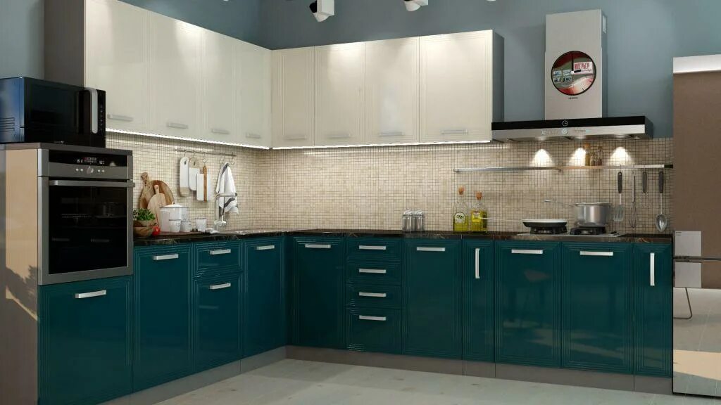 Кухня цвет морской волны фото Купить кухня софия " виста " в Ростове-на-Дону - Интернет-магазин BHMebel - стра