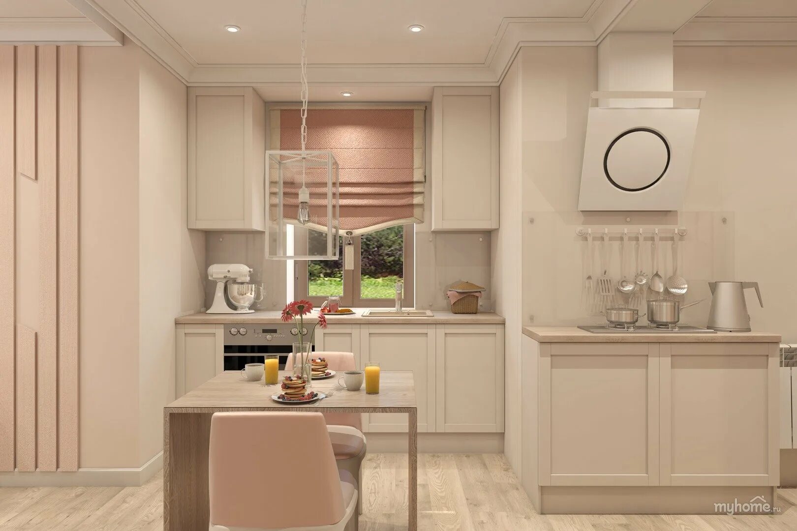 Кухня цвет пудра матовая фото в интерьере Кухня пудрового цвета - 69 фото