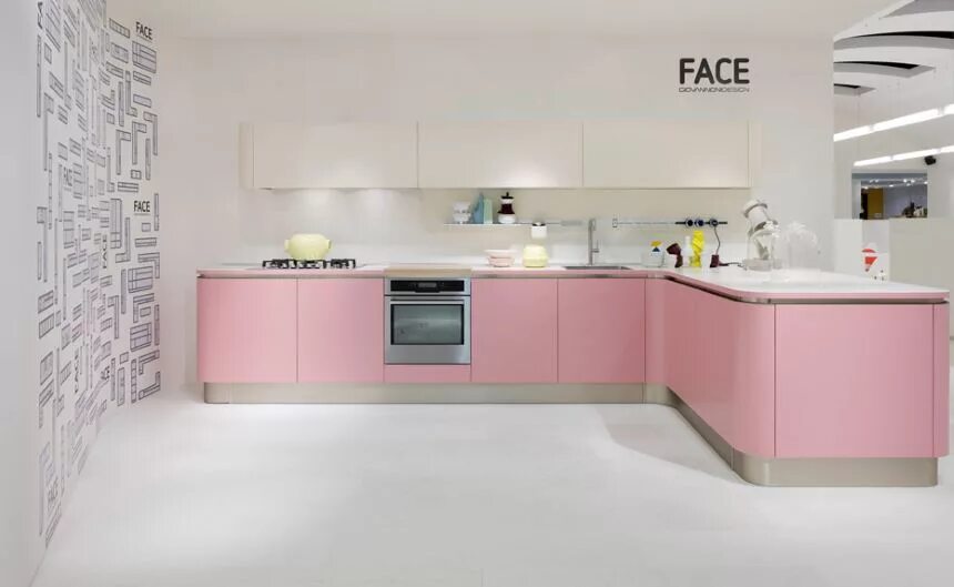 Кухня цвет пудра матовая фото в интерьере Кухня в бело-розовом цвете: фото, цены. Купить в Москве розовую кухню.