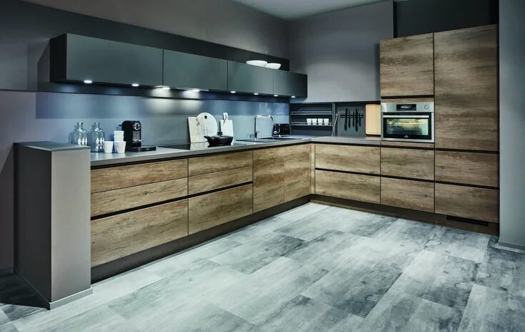 Кухня цвет серое дерево фото Kitchen Kitchen design, Industrial chic kitchen, Kitchen design decor