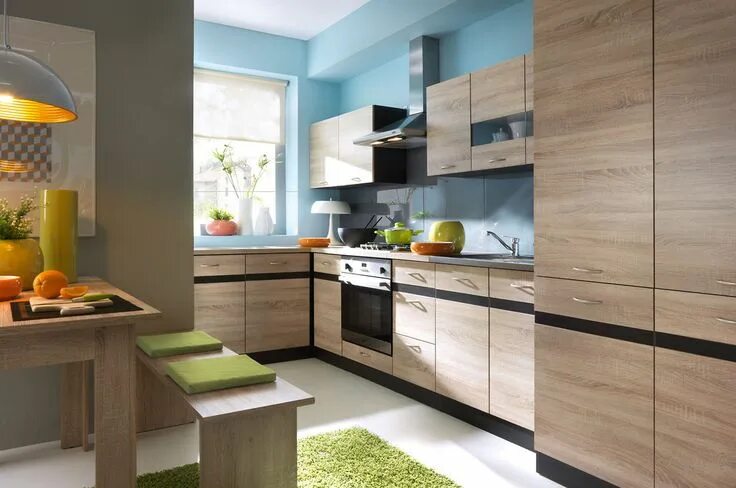 Кухня цвета дерева в интерьере Junona Line #kitchen #kuchnia #ideas #inspiration #home #furniture #cooking #ins