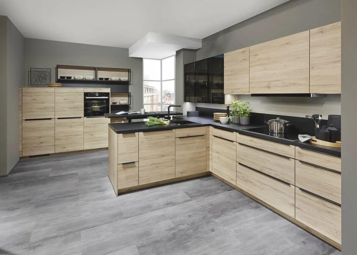 Кухня цвета дерева в интерьере Дизайн кухни под дерево - 68 фото