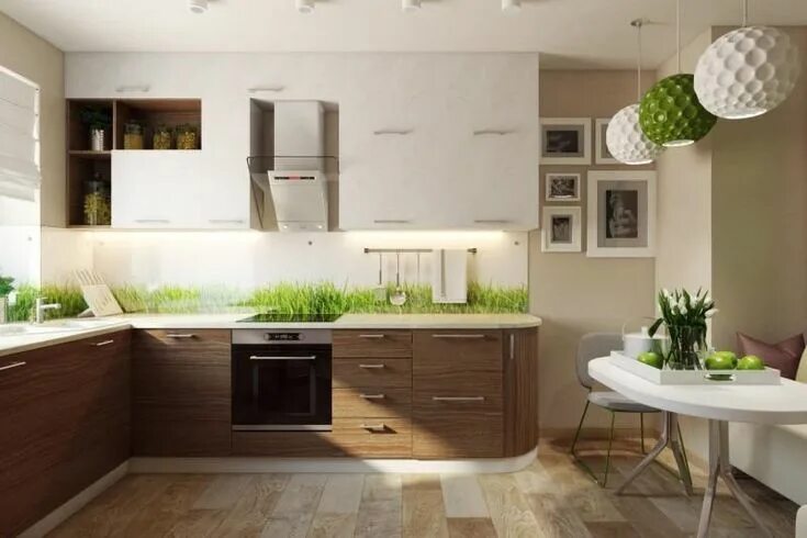 Кухня цвета дерева в интерьере Из коллекции "Эко—кухни" Kitchen cabinets, Kitchen, Breakfast bar