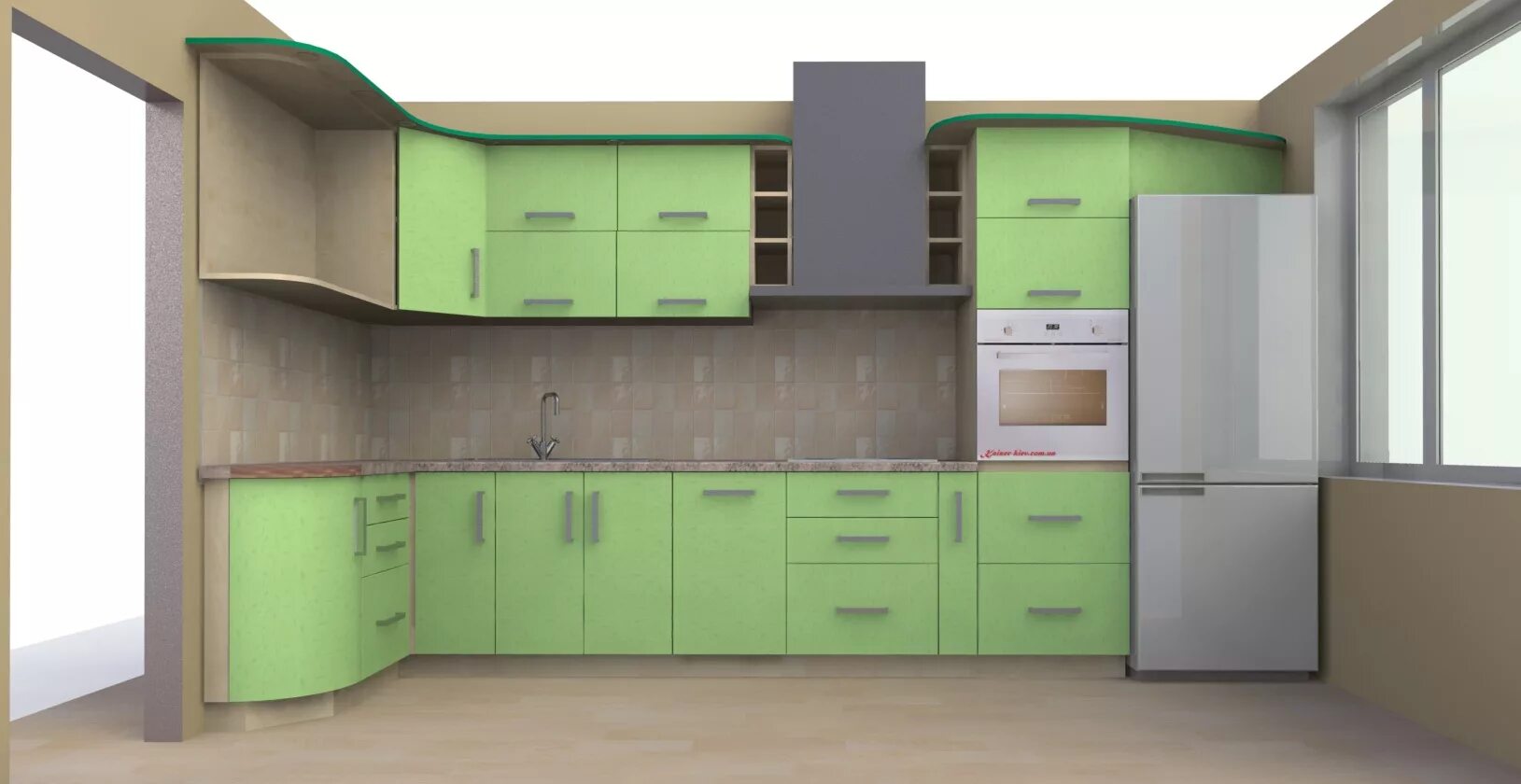 Кухня цвета эвкалипт в интерьере фото Кухня эвкалипт в интерьере - Дом Мебели.ру