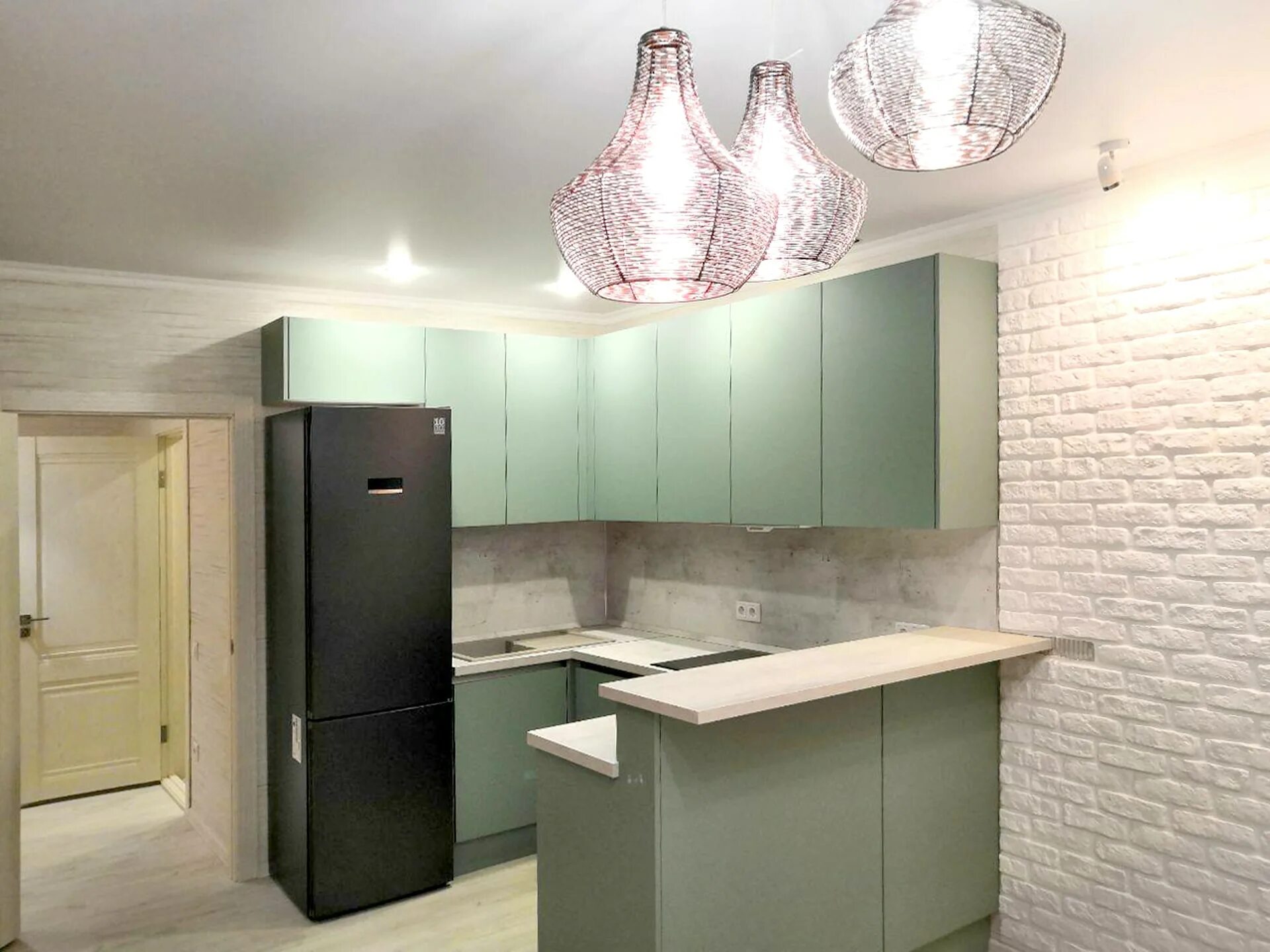 Кухня цвета эвкалипт в интерьере фото Кухня Тания КАЗАНСКАЯ МЕБЕЛЬНАЯ ФАБРИКА "ГОСТ"