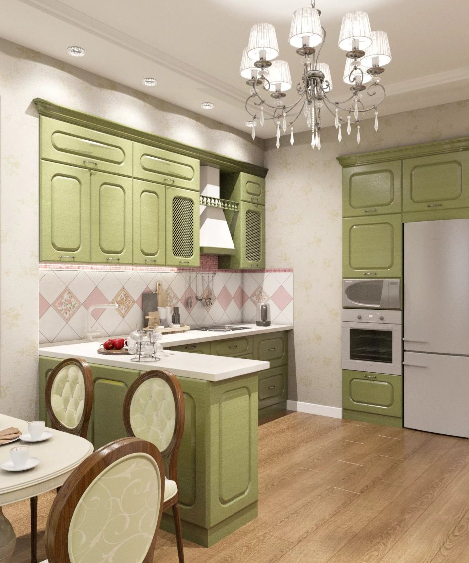 Кухня цвета фисташки в интерьере фото Фисташковый цвет в интерьере кухни Bixol.Ru