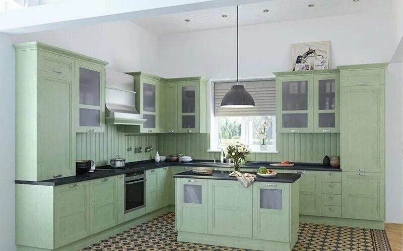 Кухня цвета фисташки в интерьере фото Фисташковый цвет в интерьере кухни: необычный оттенок зеленого, создающий незабы