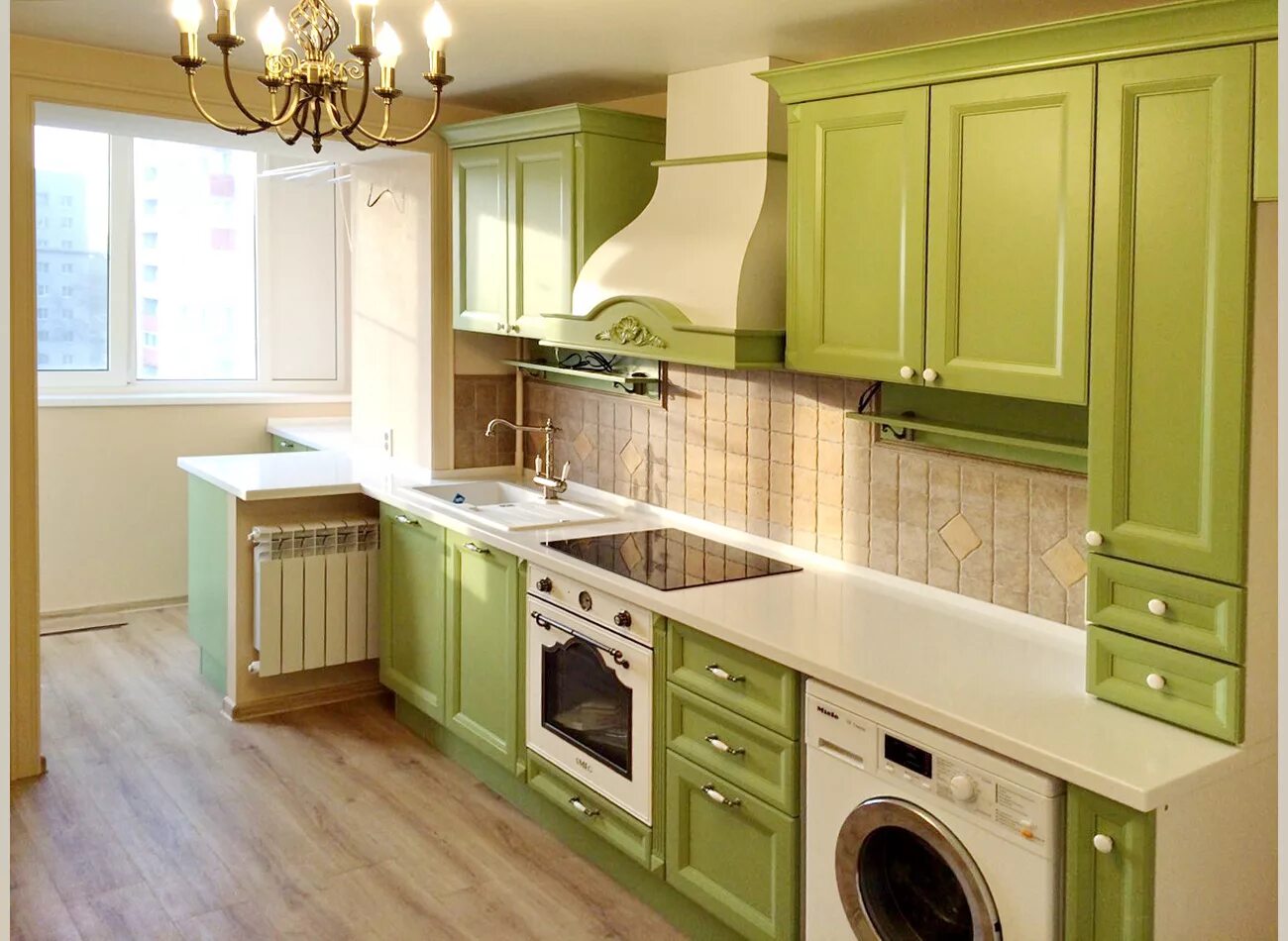 Кухня цвета фисташки в интерьере фото Оливковая кухня (49 фото) сочетания цветов + идеи дизайна